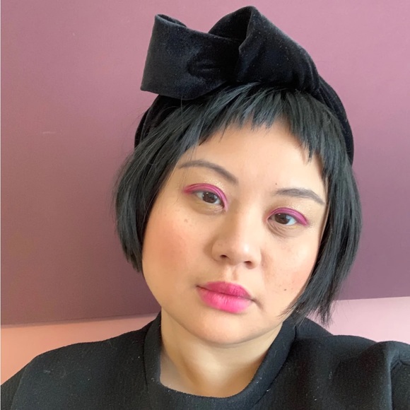 NWT Linen knotted headwrap headband black slow fashion Canadian maker new - Picture 8 of 9